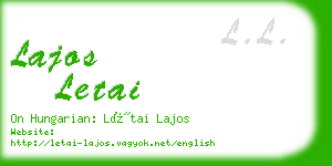 lajos letai business card